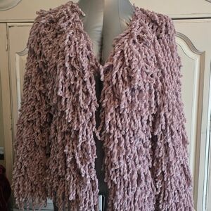 Christina Textured Mauve Women's Poncho